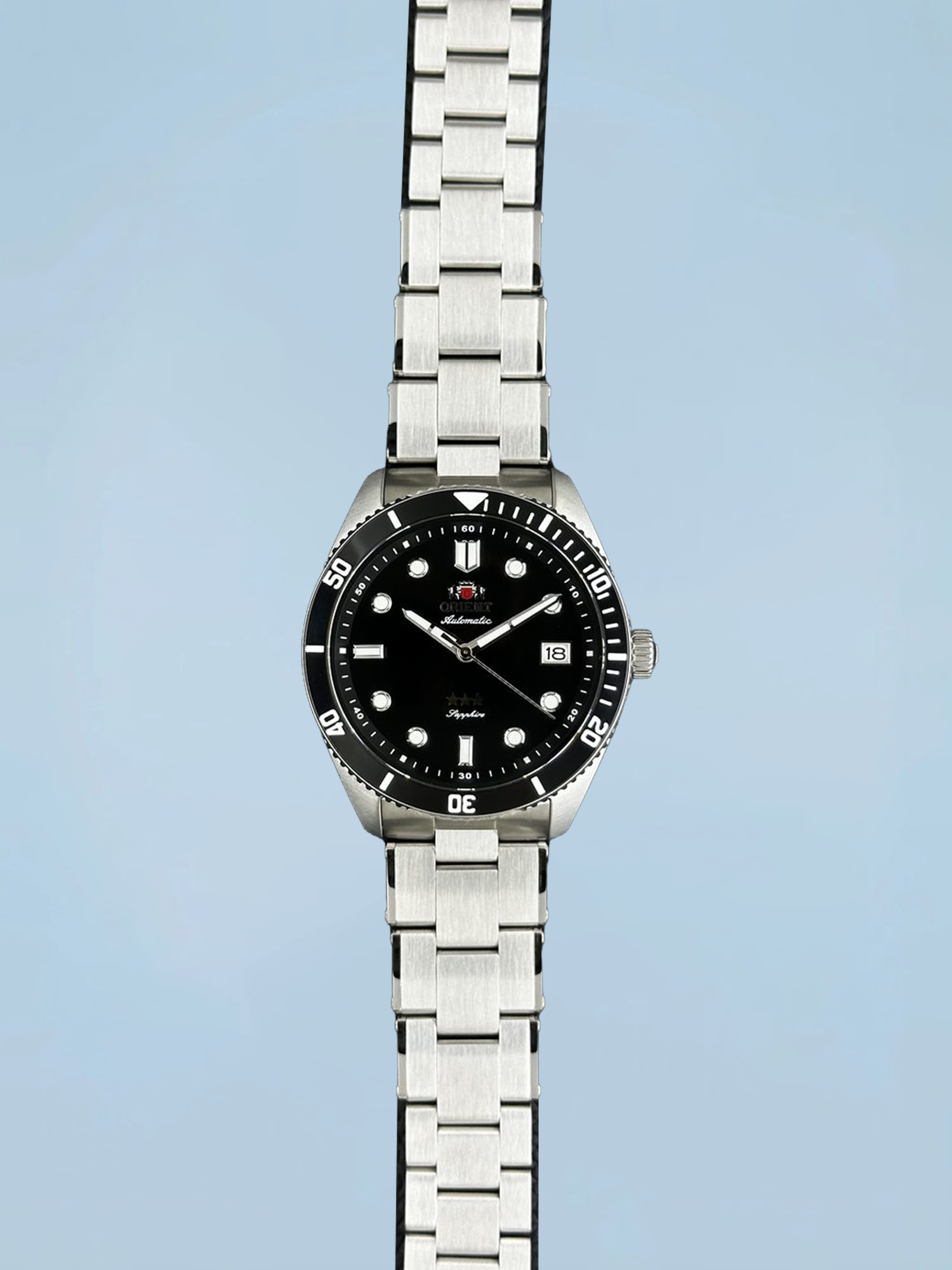 Orient Sport Sea 39mm 3 Estrelas Automático Preto