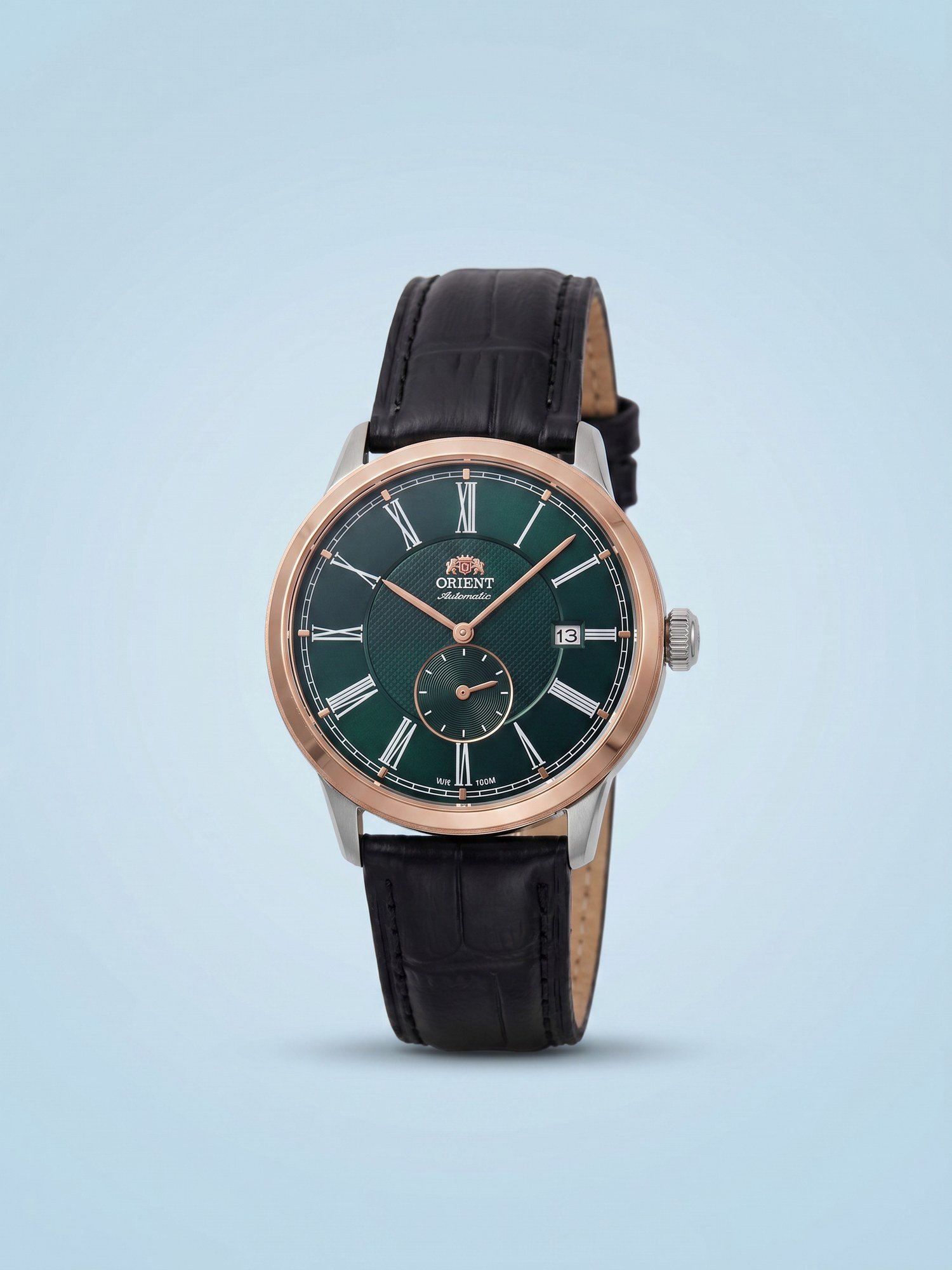 Orient Special Calibers Romano Automático Verde e Rosé Couro