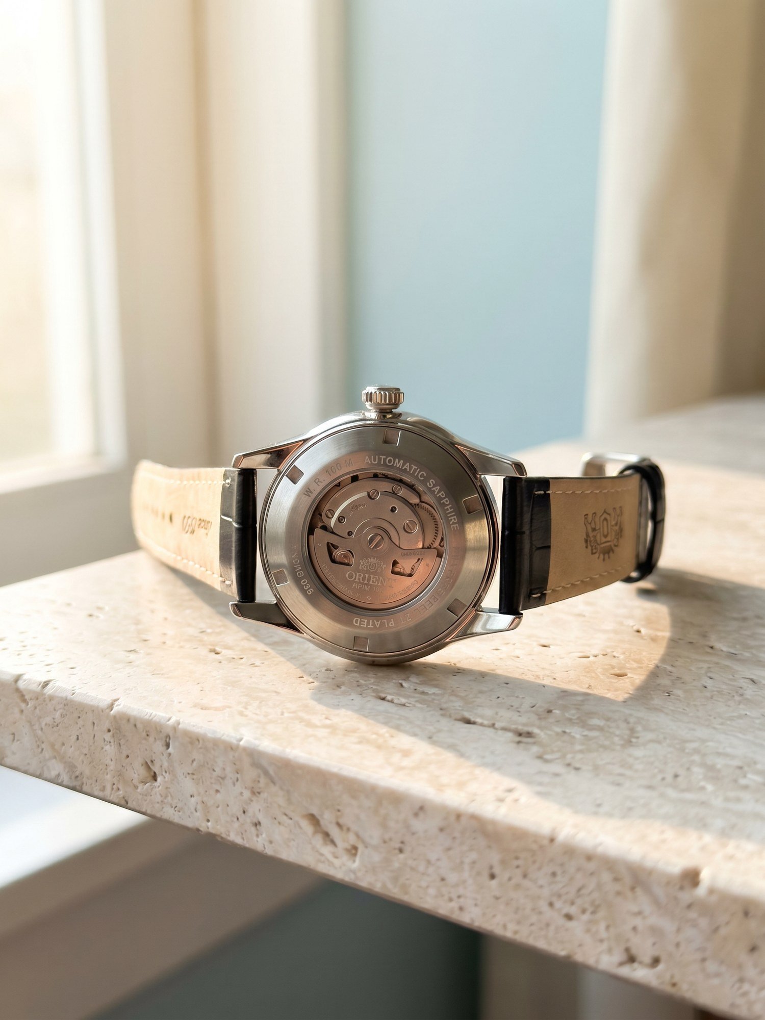 Orient Special Calibers Romano Automático Verde e Rosé Couro