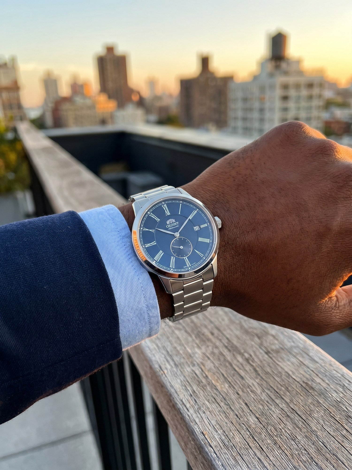 Orient Special Calibers Romano Automático Azul Marinho