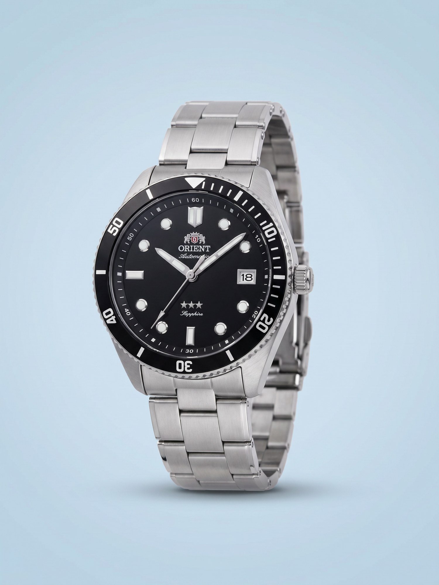 Orient Sport Sea 39mm 3 Estrelas Automático Preto
