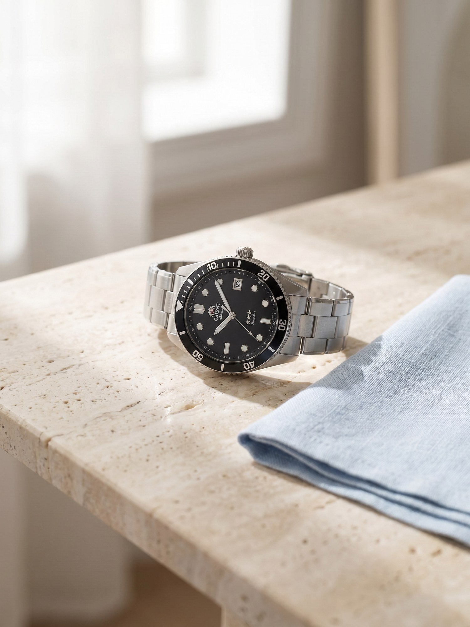 Orient Sport Sea 39mm 3 Estrelas Automático Preto