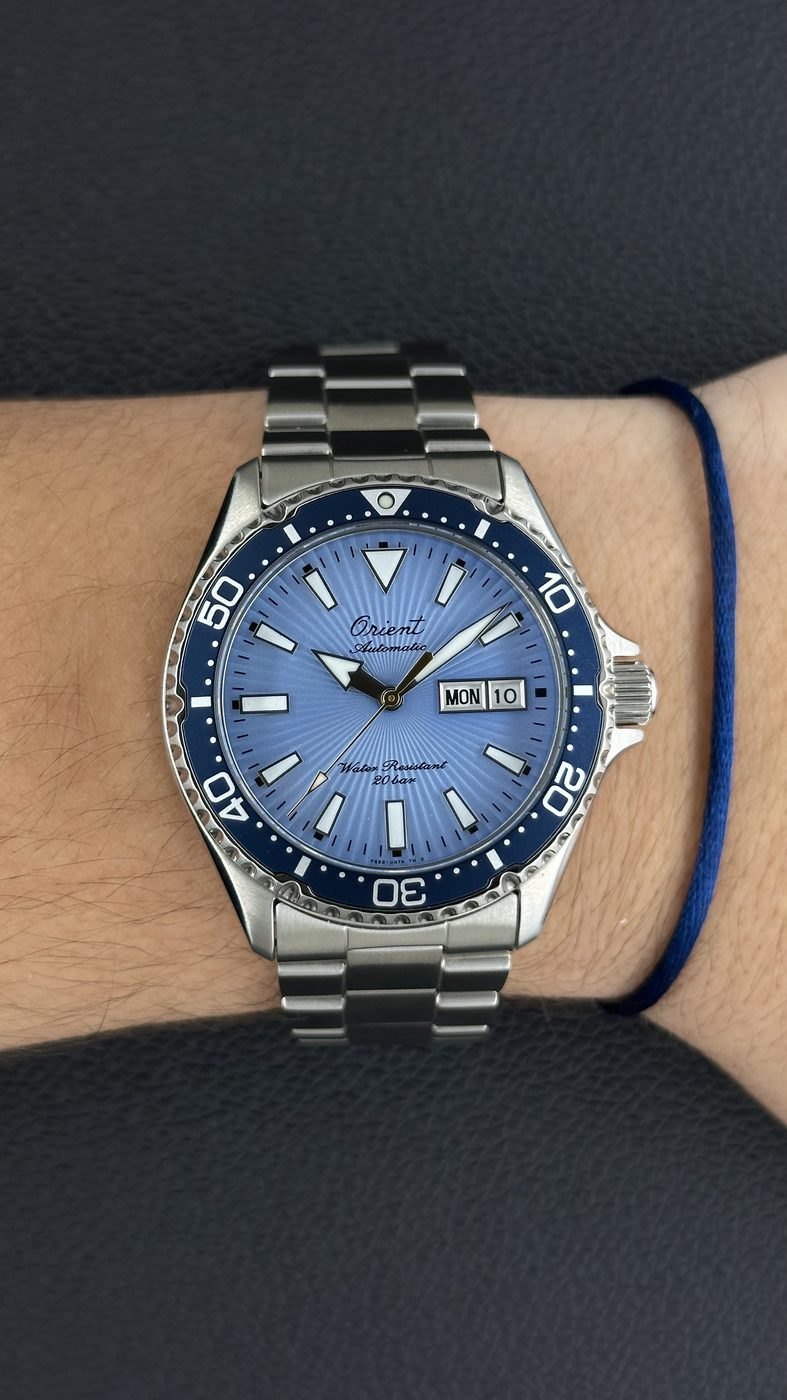 Orient Mako 75th Anniversary Automático Diver Azul Safira 200m — Edição Limitada