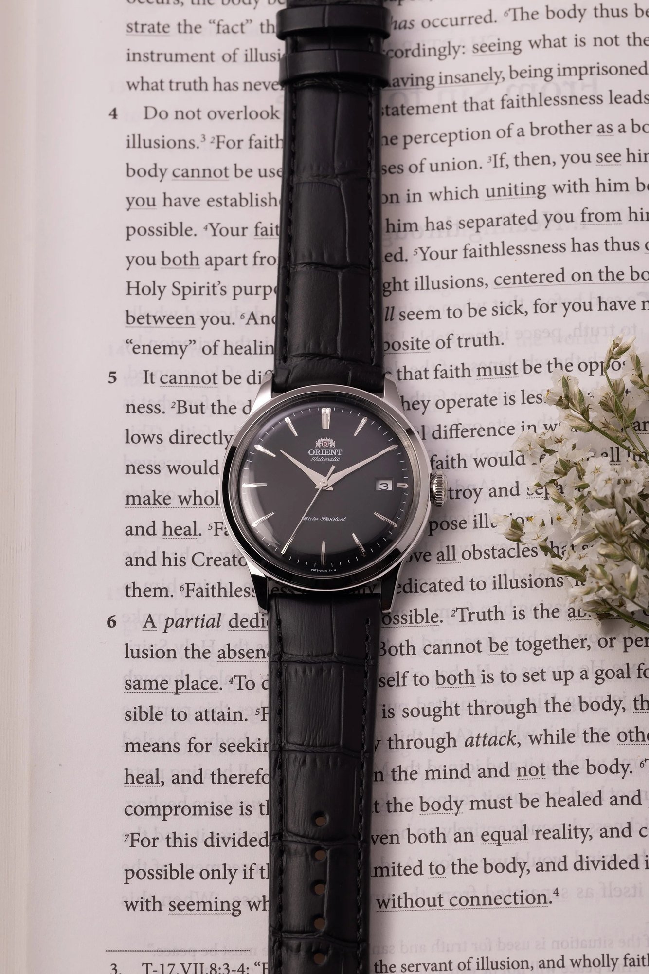 Orient Bambino V7 Automático Preto Couro
