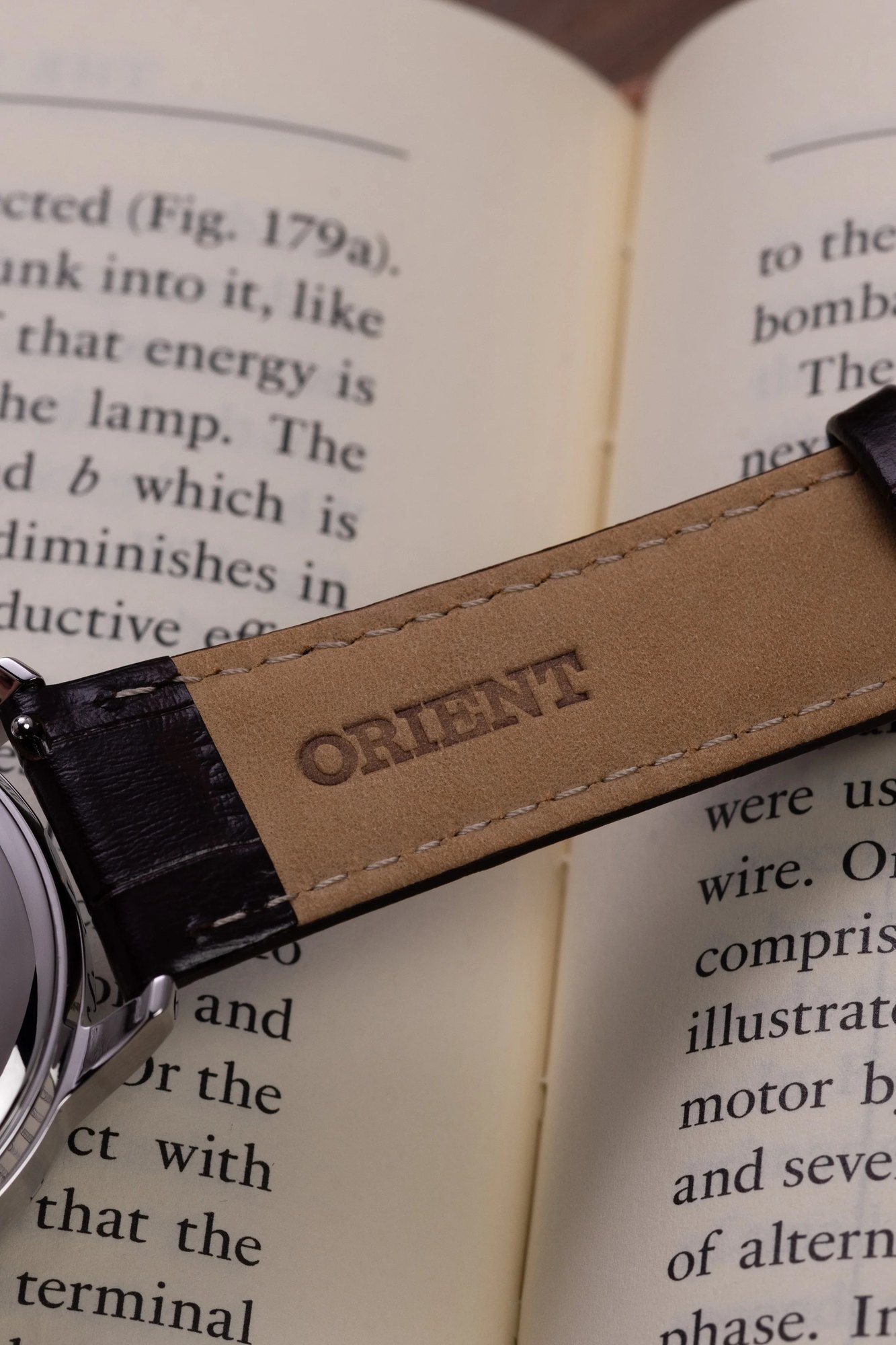 Orient Bambino Sun & Moon Automático Verde Couro
