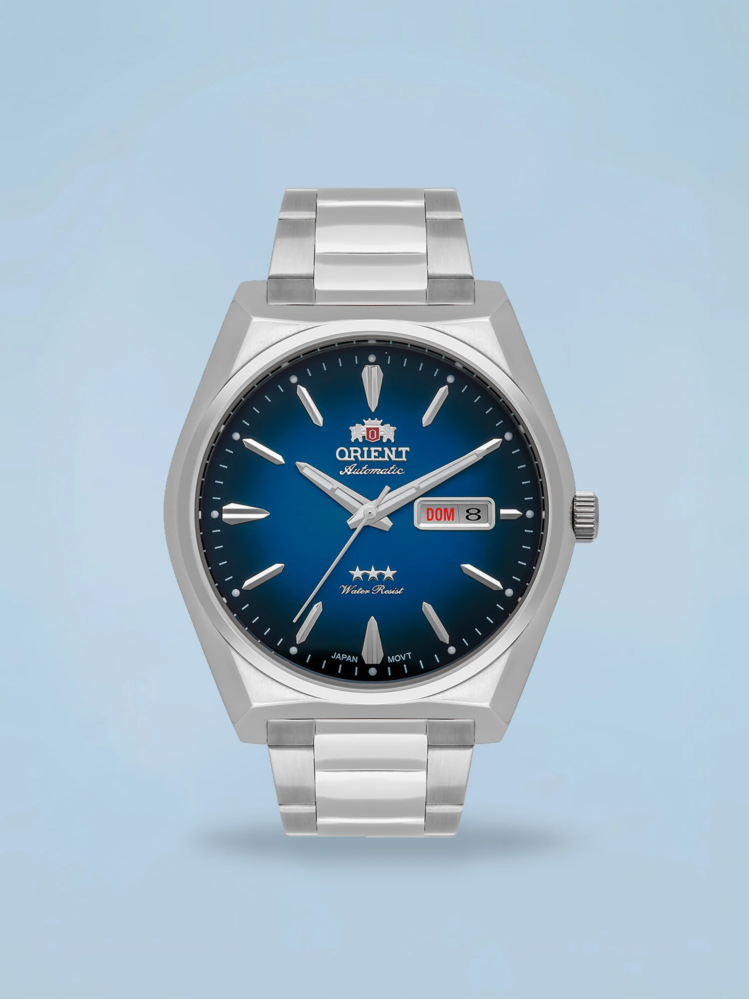 Orient 3 Estrelas Automático Azul Calendário Duplo