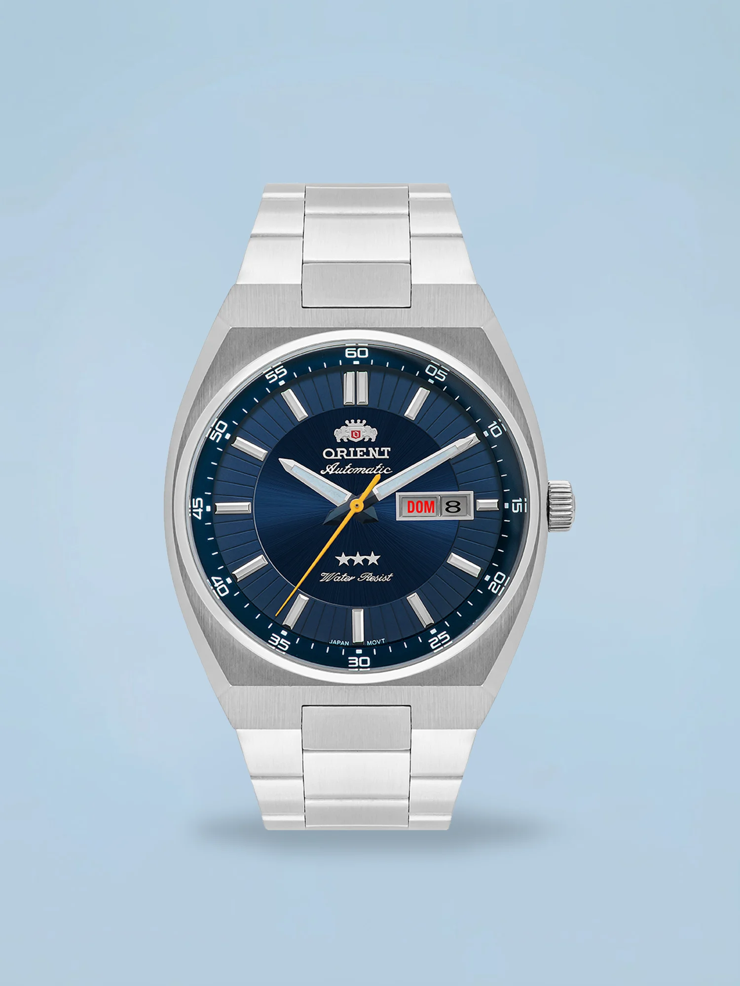 Orient 3 Estrelas Automático Azul Calendário Duplo