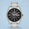 Orient 3 Estrelas Automático Preto Calendário Duplo