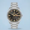 Orient 3 Estrelas Automático Preto e Dourado Calendário Duplo