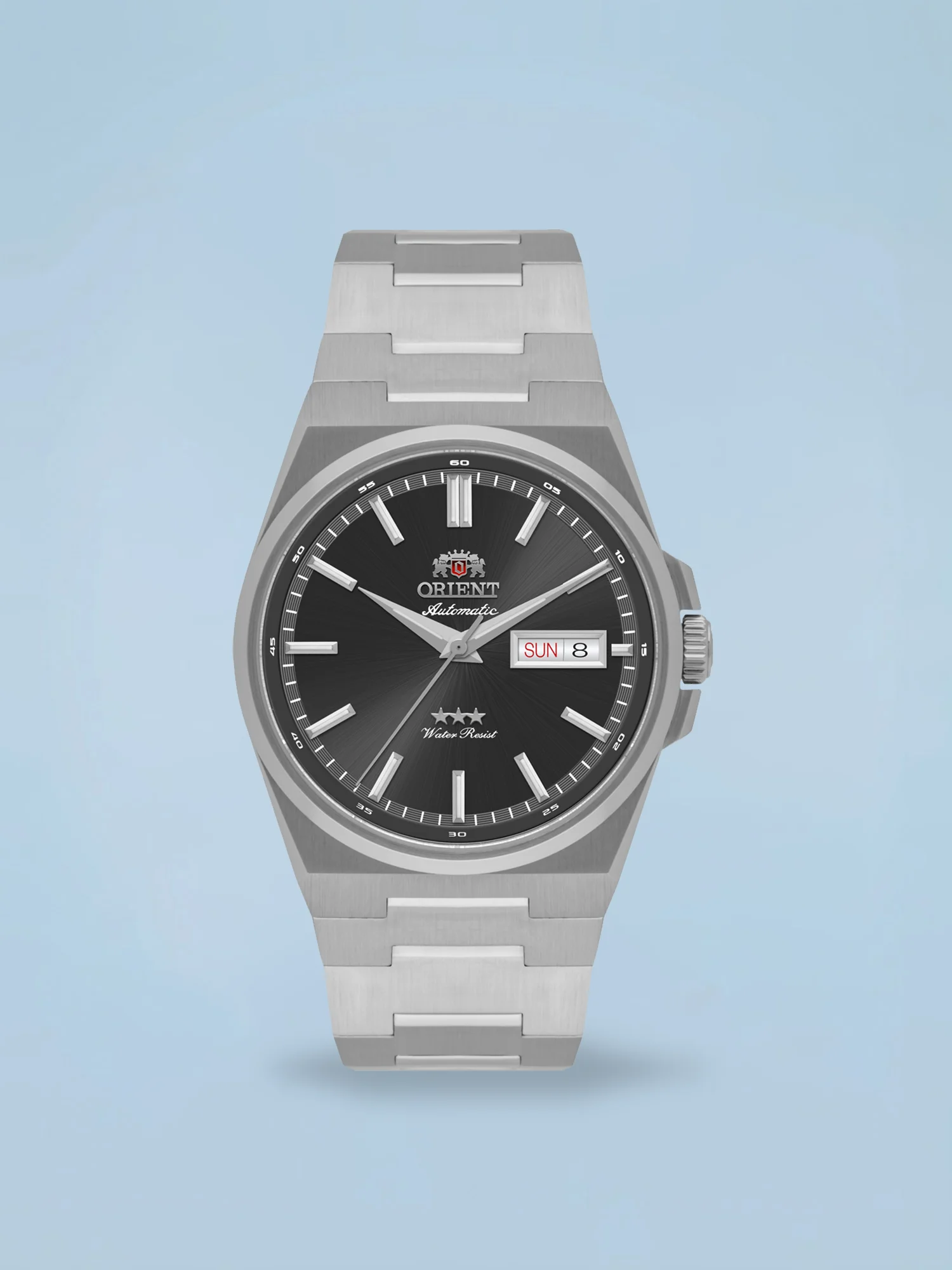 Orient Elegance 3 Estrelas Automático Preto Bracelete Integrado