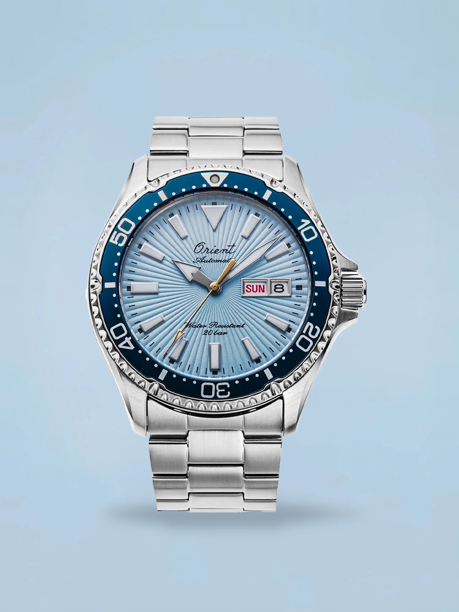 Orient Mako 75th Anniversary Automático Diver Azul Safira 200m — Edição Limitada