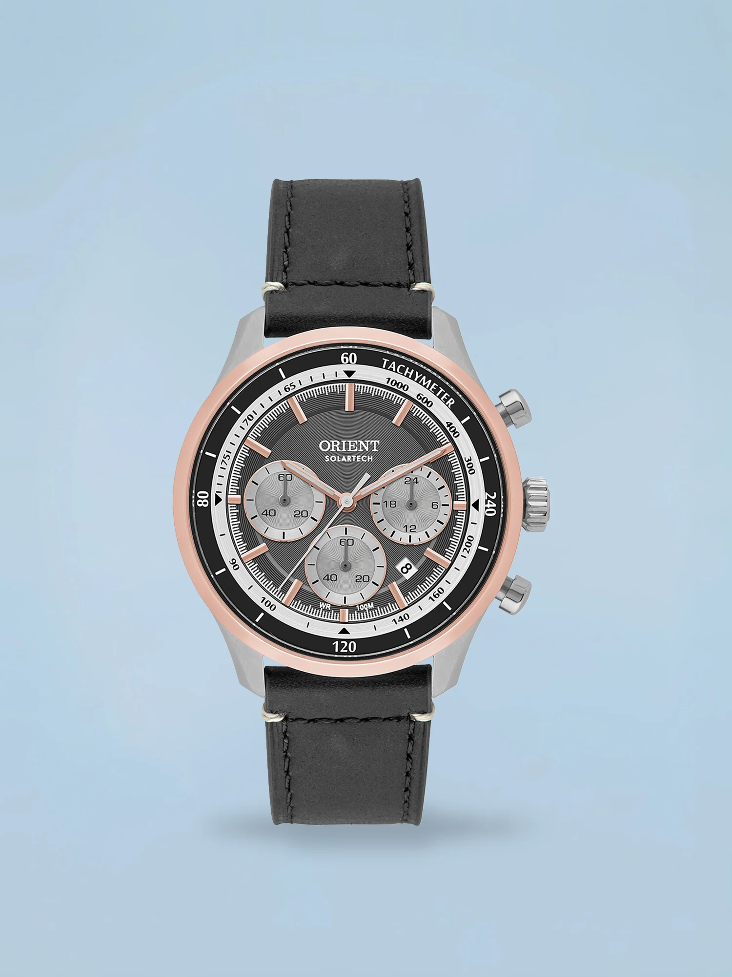 Orient Solartech Elite Elegance Solar Preto e Rosé Couro