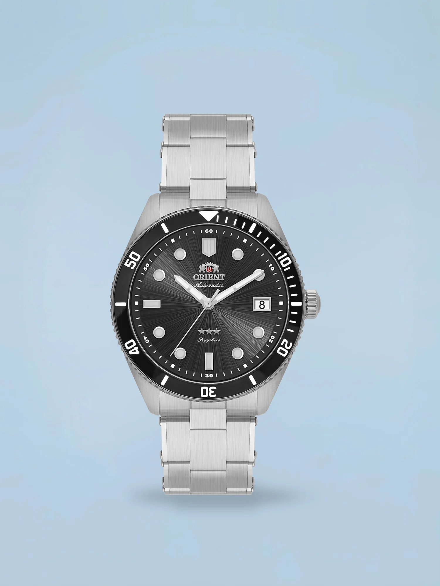 Orient Sport Sea 39mm 3 Estrelas Automático Preto