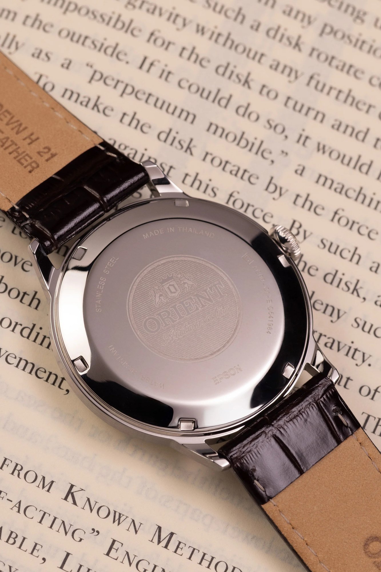 Orient Bambino Classic V2 Automático Bege Couro
