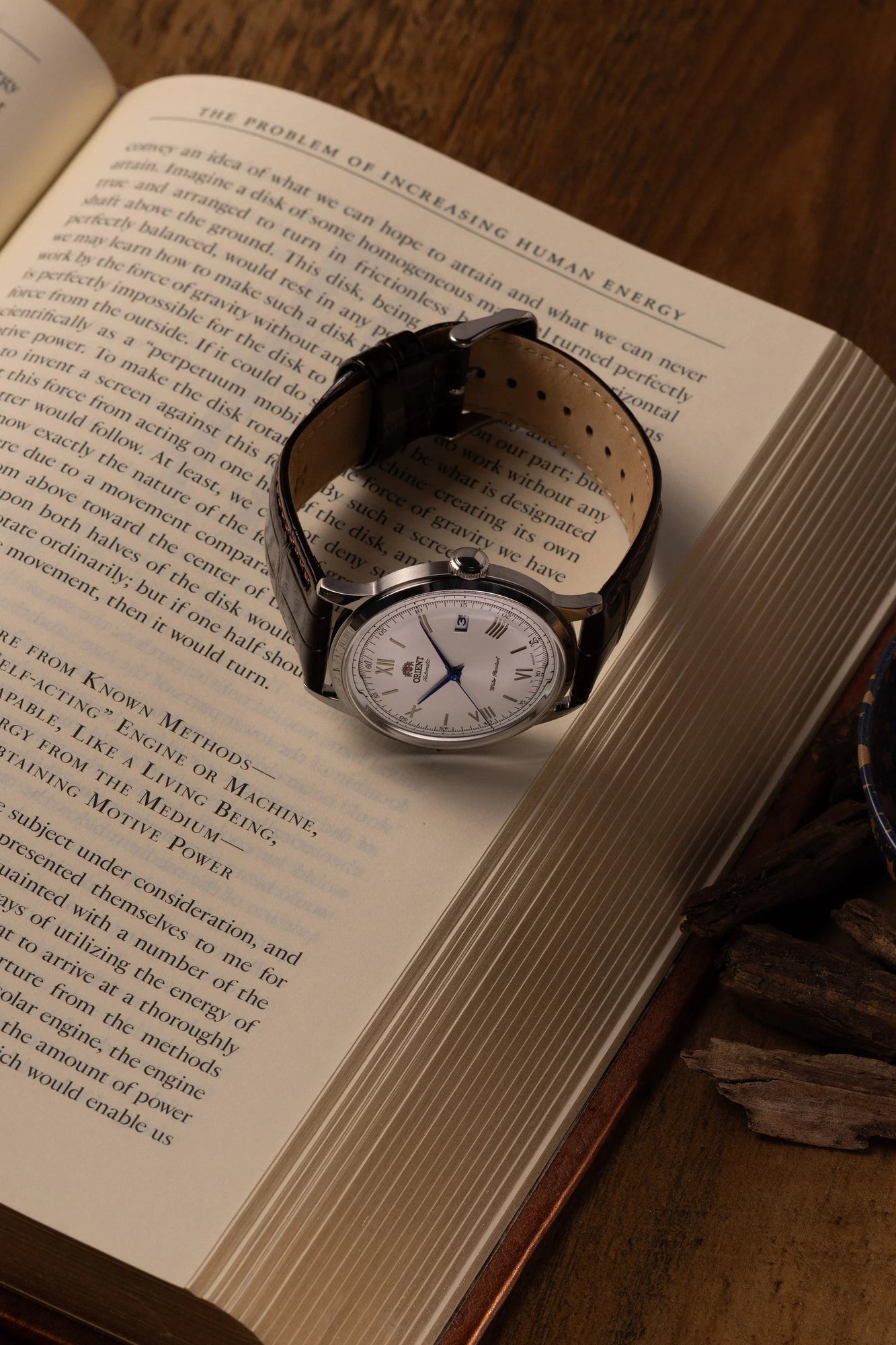 Orient Bambino Classic V2 Automático Branco Couro