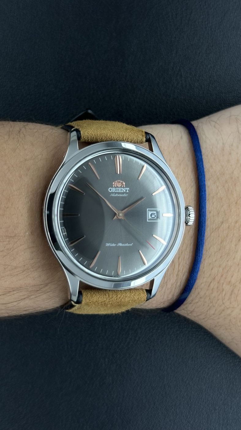 Relógio Orient Bambino V4 Automático Cinza Aço