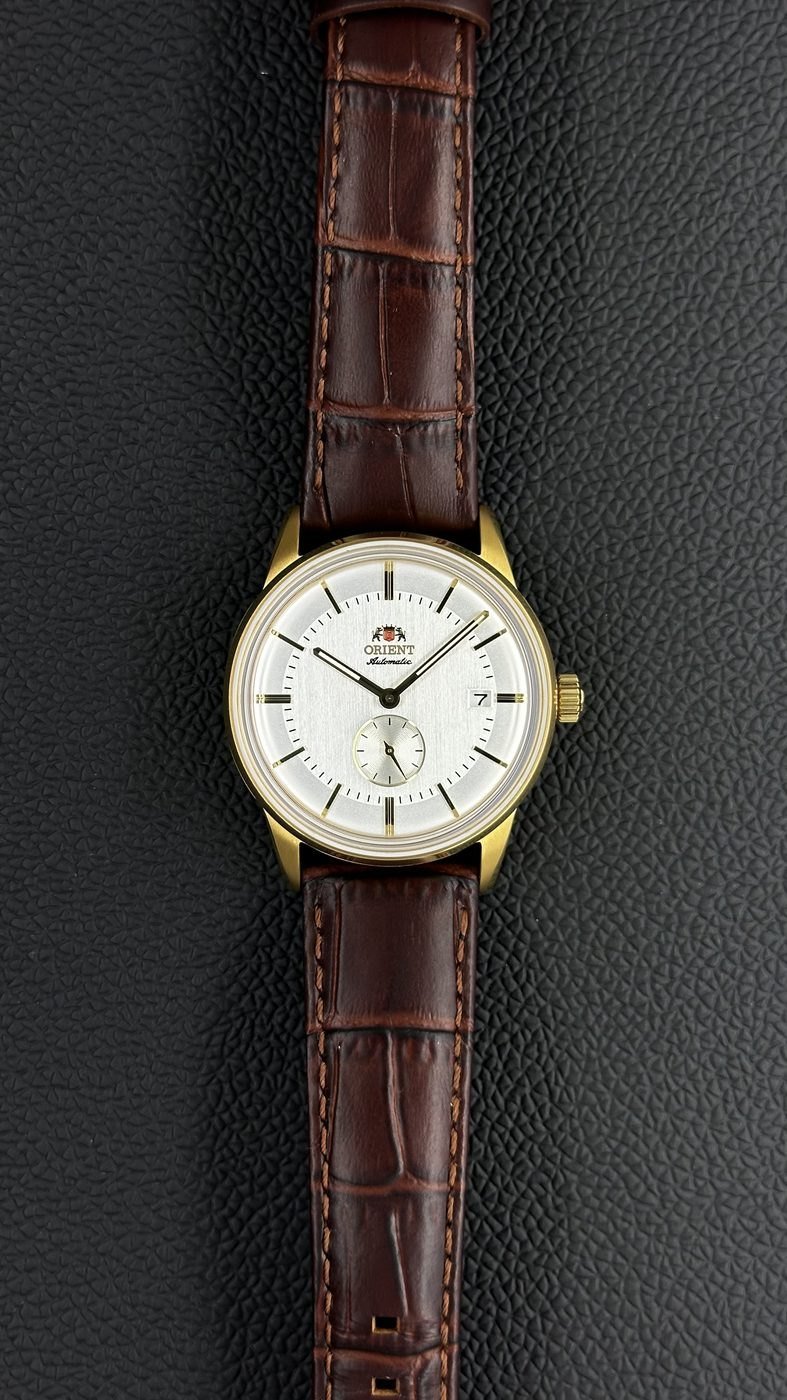 Orient Special Calibers Automático Dourado e Branco Couro