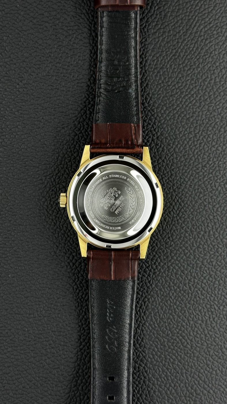 Orient Special Calibers Automático Dourado e Branco Couro