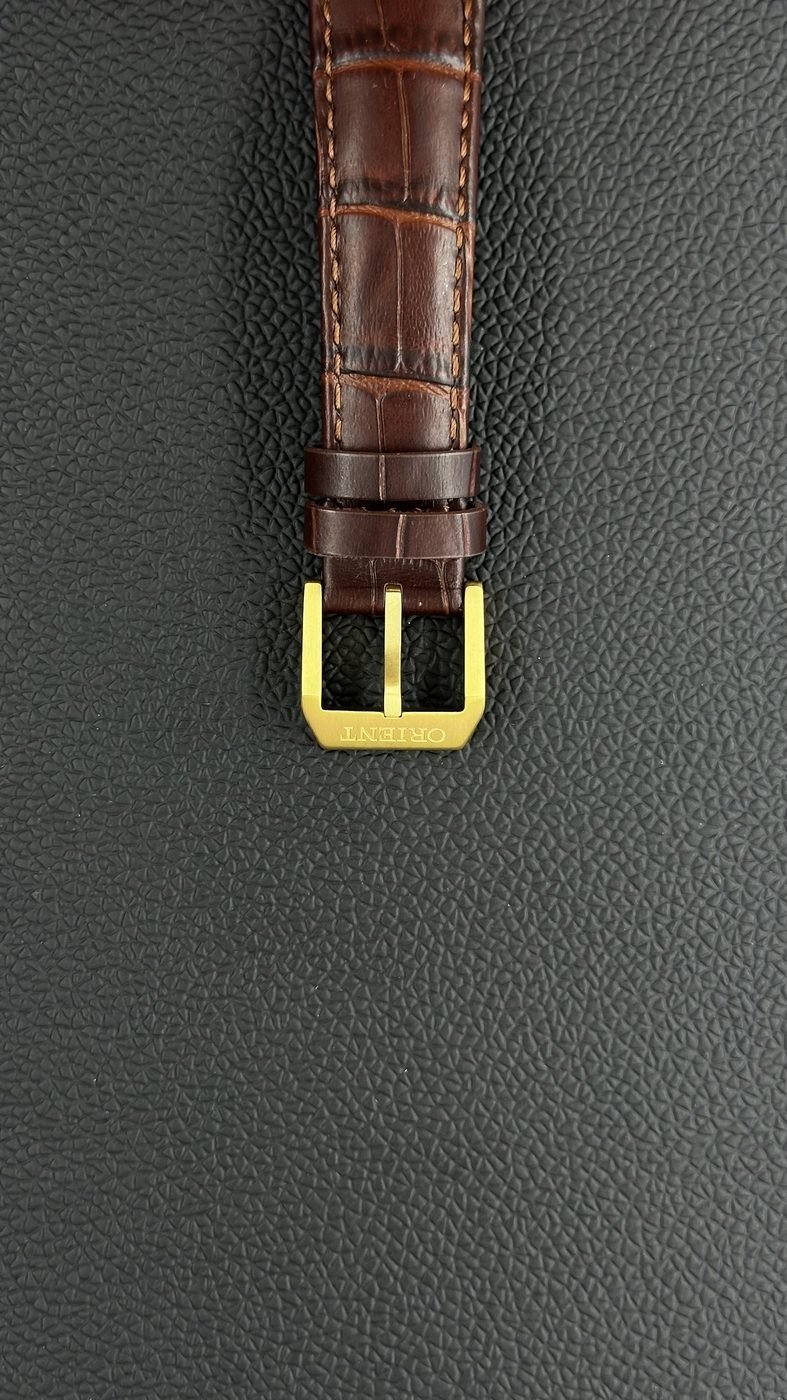 Orient Special Calibers Automático Dourado e Branco Couro