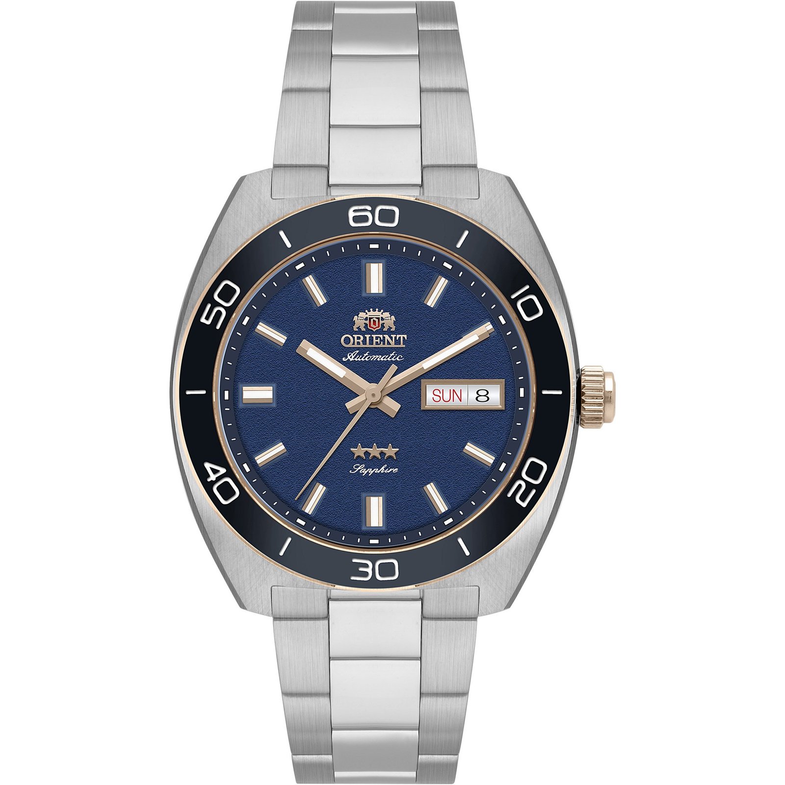 Orient Elegance 3 Estrelas Automático Azul Petróleo Aço