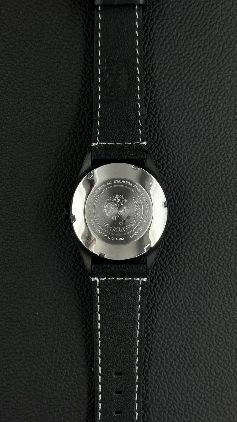 Orient Special Calibers Pilot Automático Preto e Dourado Couro