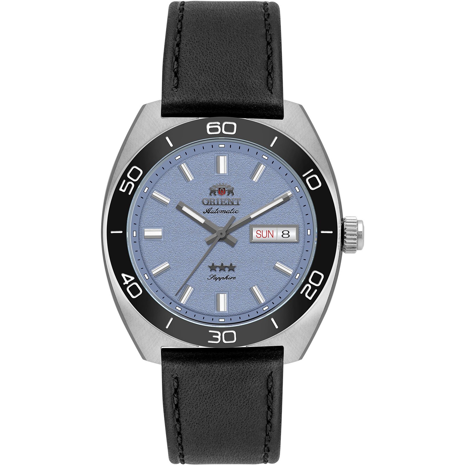 Orient Elegance 3 Estrelas Automático Azul Couro