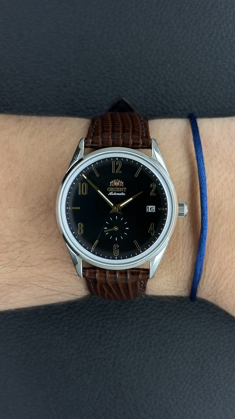 Orient Special Calibers Preto e Dourado Couro