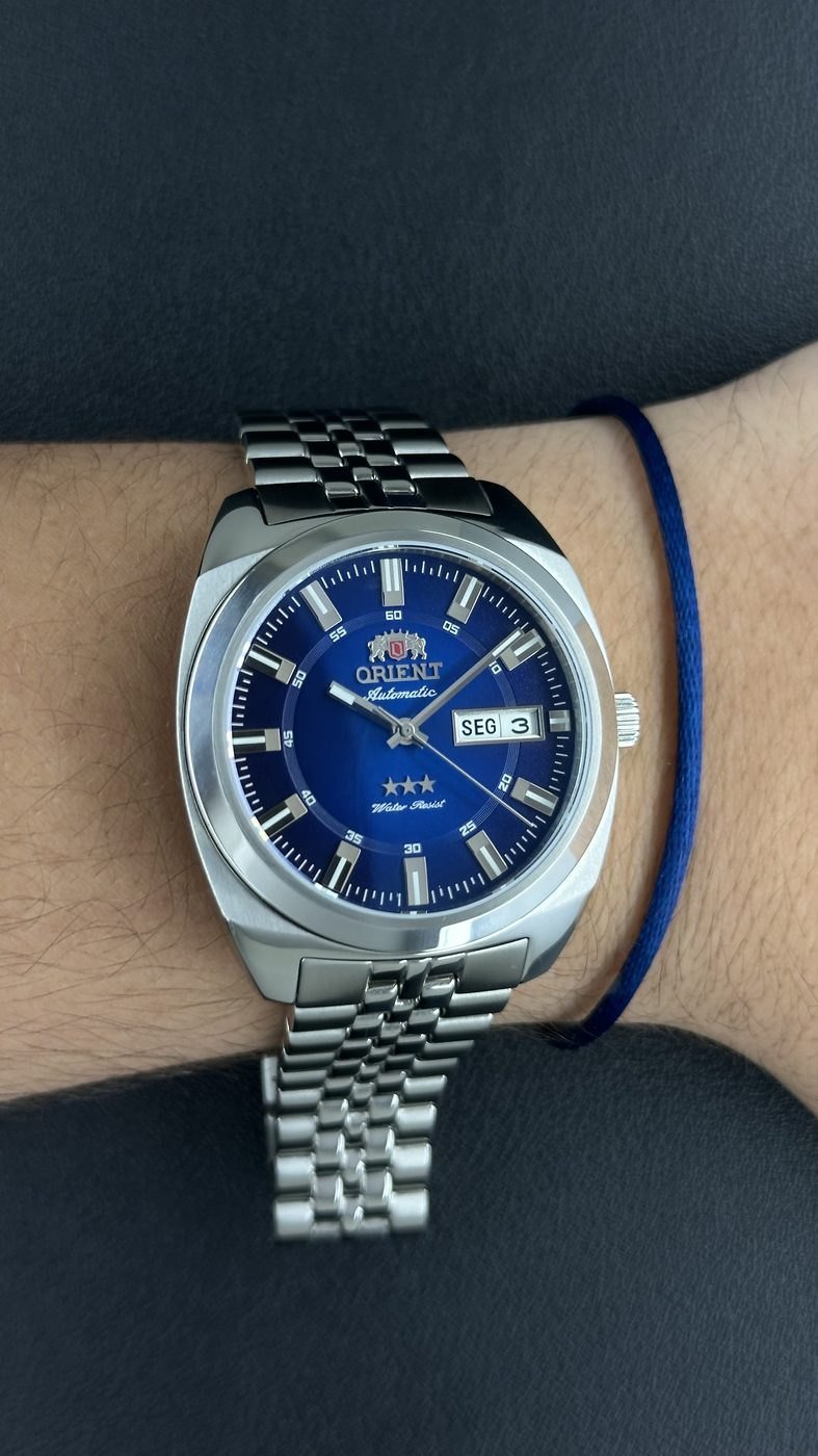Orient Heritage 3 Estrelas Automático Azul Safira