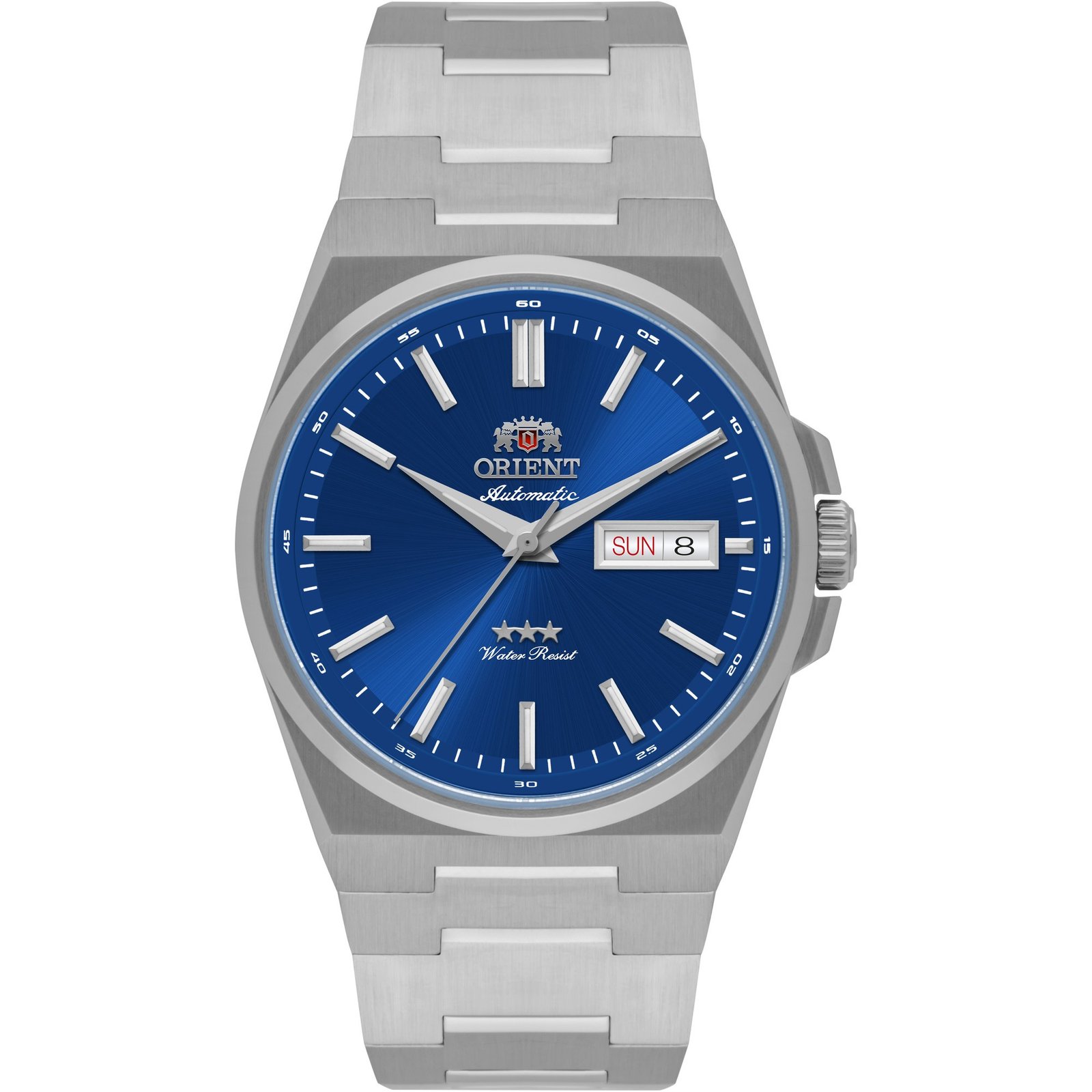 Orient Elegance 3 Estrelas Automático Azul Bracelete Integrado
