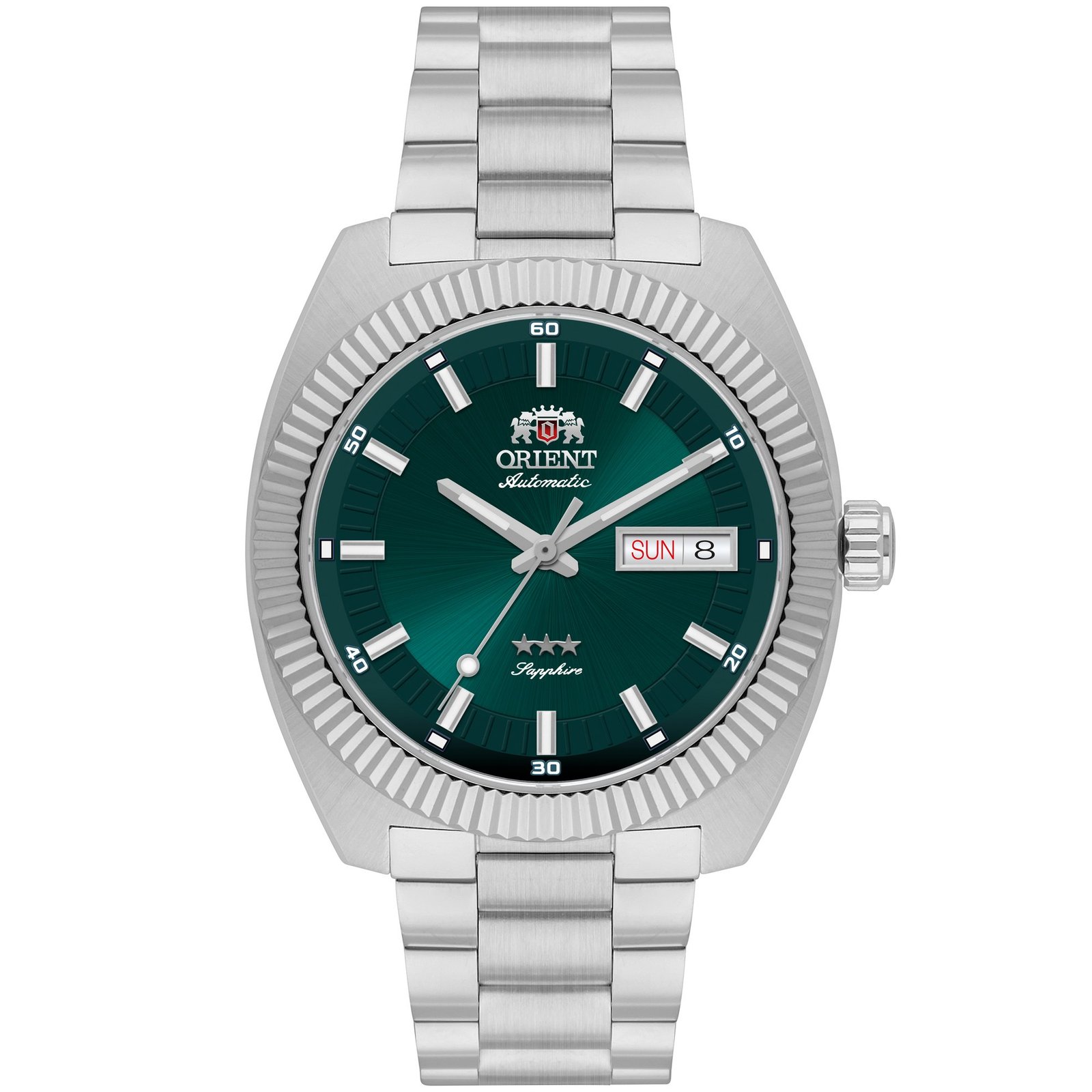 Orient Heritage 3 Estrelas Automático Verde (Bizel Canelado)
