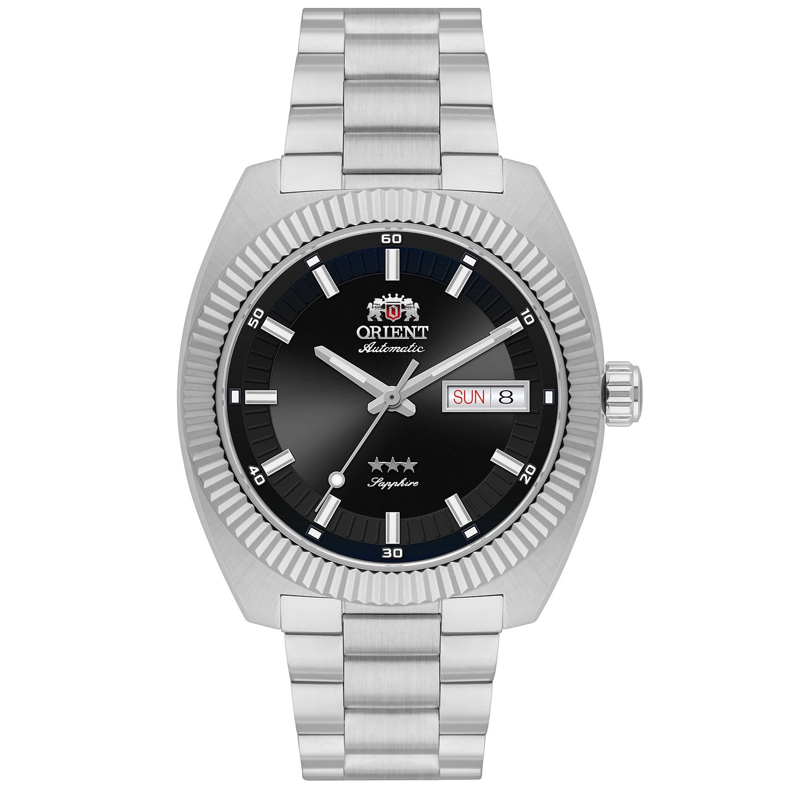 Orient Heritage 3 Estrelas Automático Preto (Bizel Canelado)