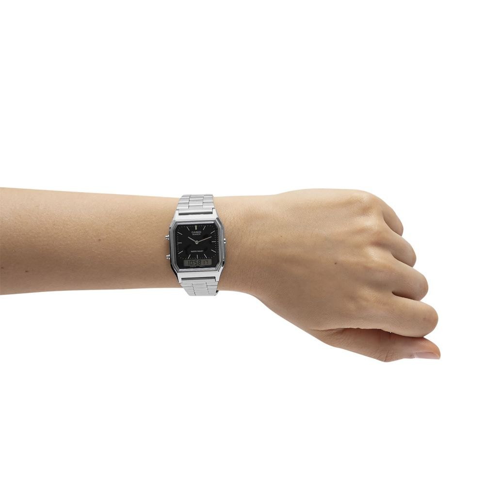 Casio Vintage Anadigi AQ-230A-1DMQ Preto