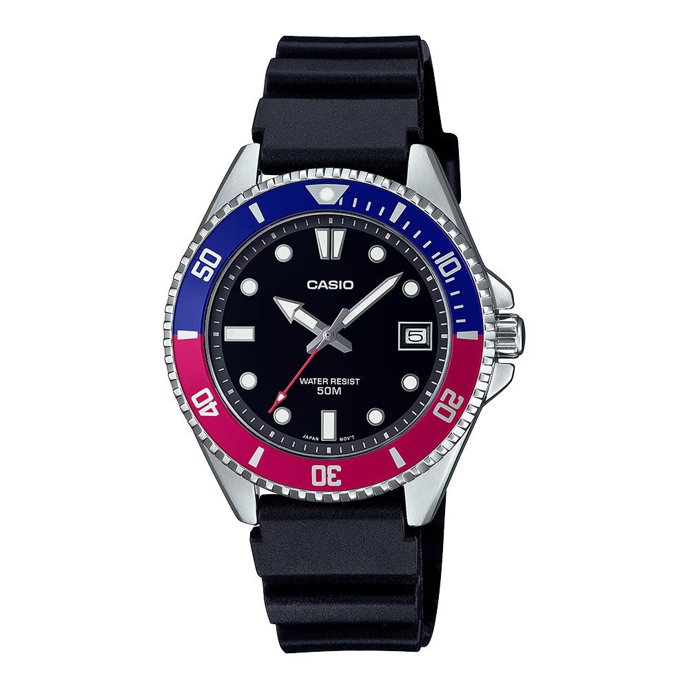 Casio Duro 36mm MDV-10-1A2V Pepsi Resina