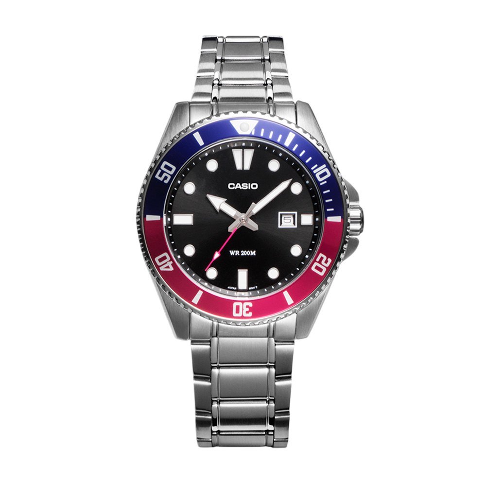 Casio Duro MDV-107D-1A3V Azul e Vermelho (Pepsi)