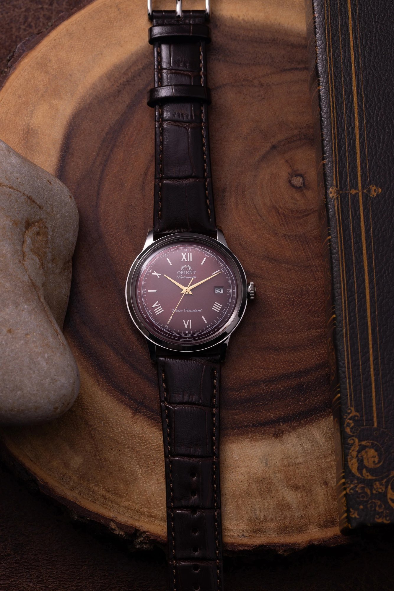 Orient Bambino V2 Automático Vermelho Couro