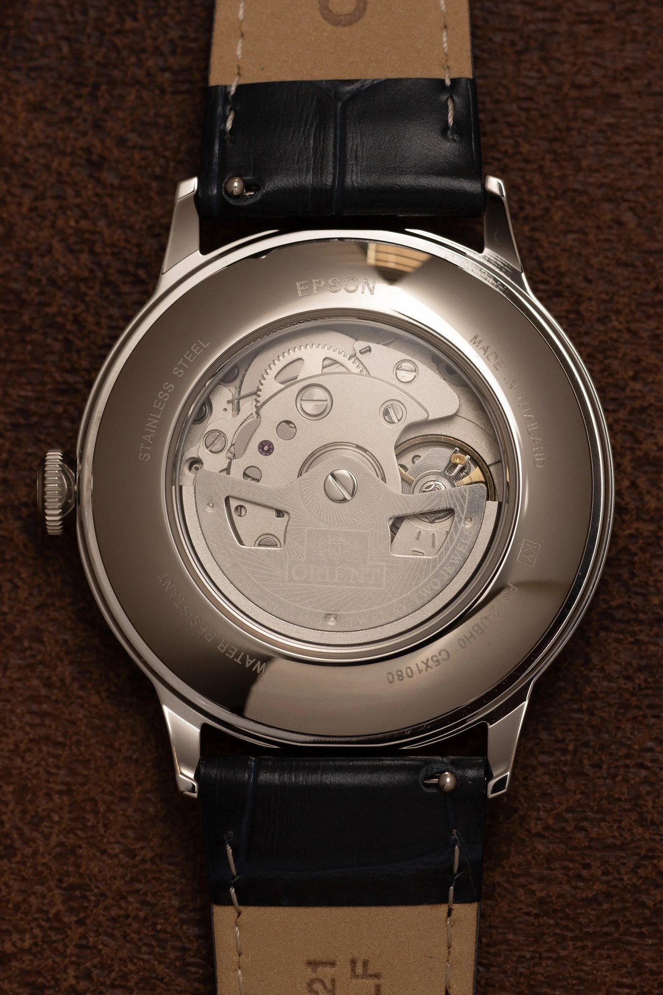 Orient Bambino V7 Automático Bege Couro