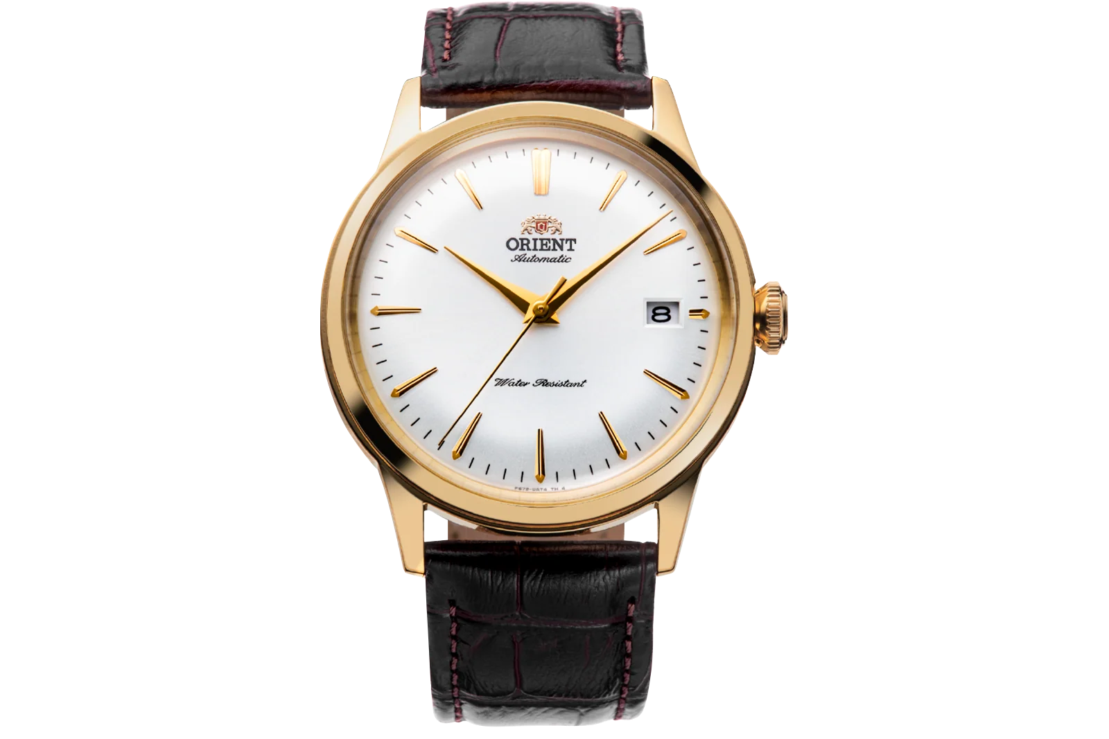 Orient Bambino V7 Automático Branco e Dourado Couro