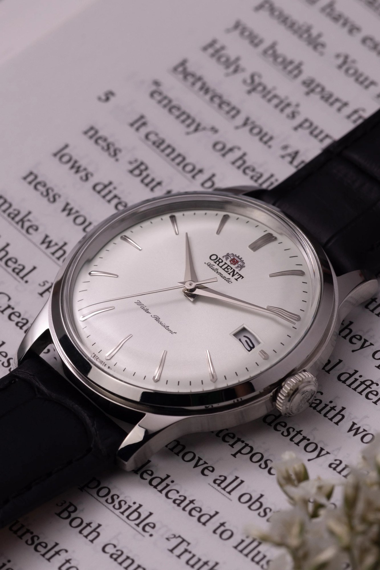 Orient Bambino V7 Automático Branco Couro