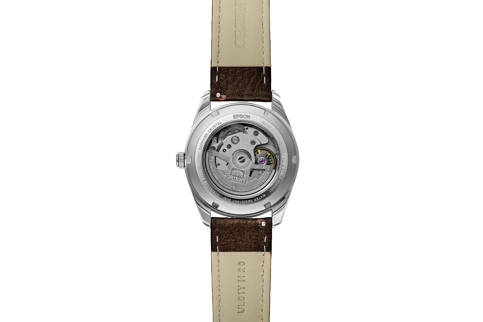 Orient Stretto Date Automático Marrom e Rosé Gold Couro