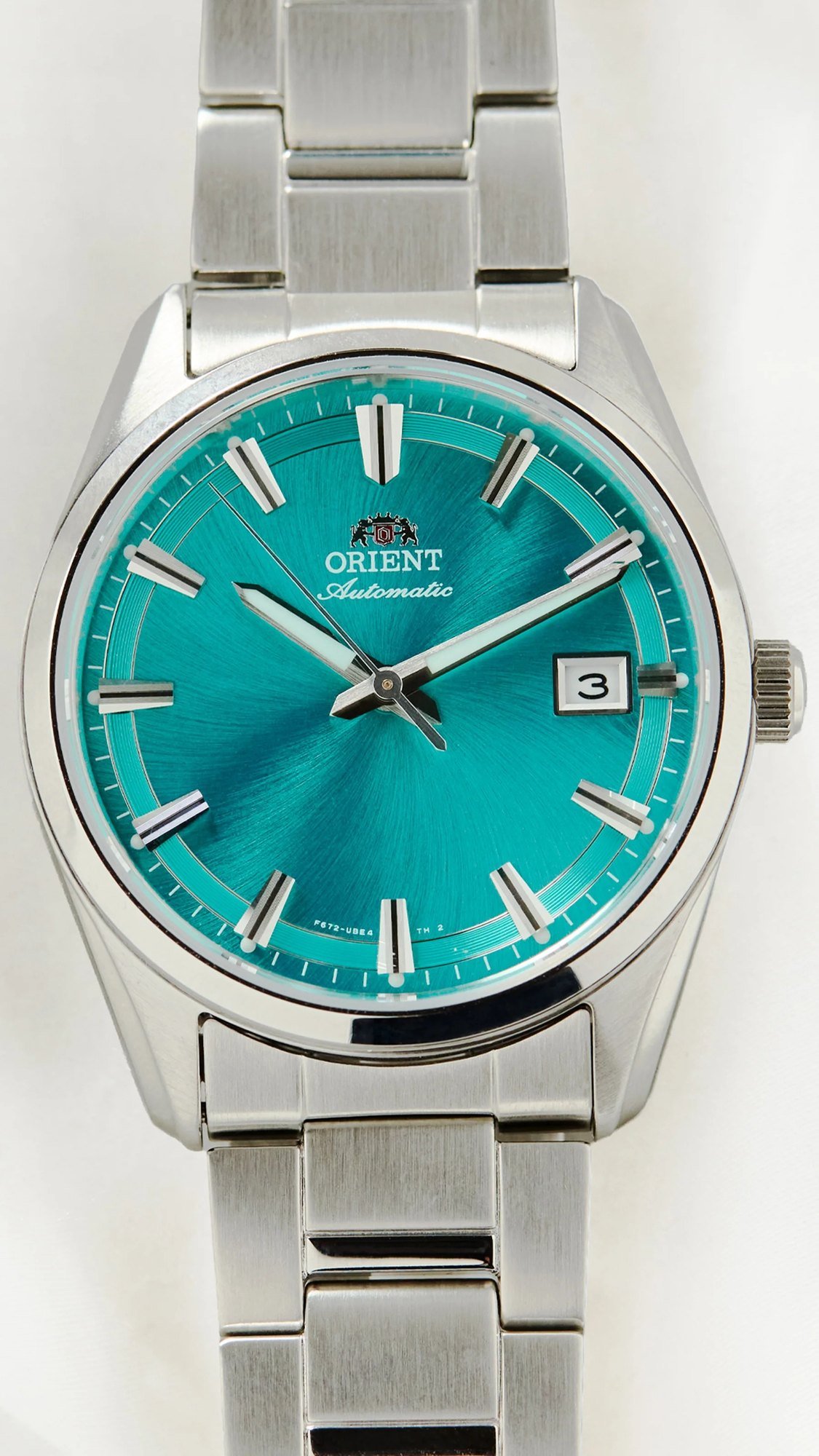 Orient Stretto Date Automático Azul Turquesa