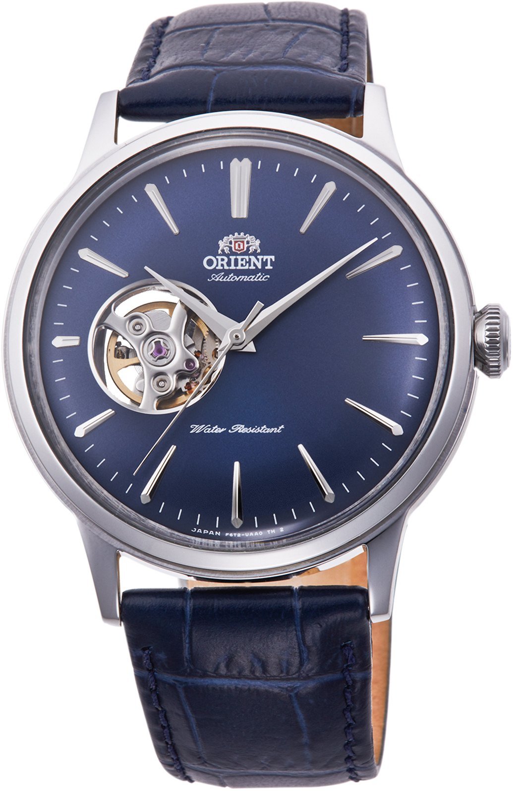 Orient Bambino Open Heart Automático Azul Couro