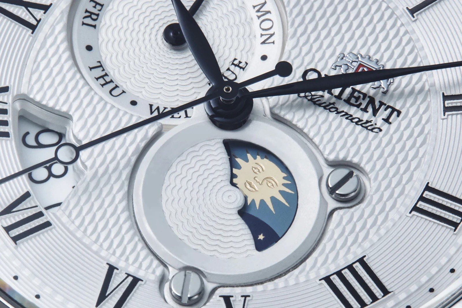 Orient Bambino Sun & Moon V3 Automático Branco Couro