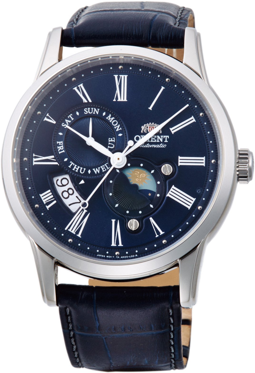 Orient Bambino Sun & Moon V3 Automático Azul Couro