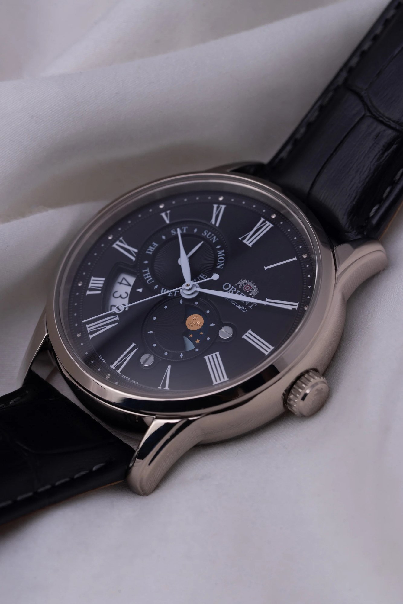 Orient Bambino Sun & Moon V3 Automático Azul Couro