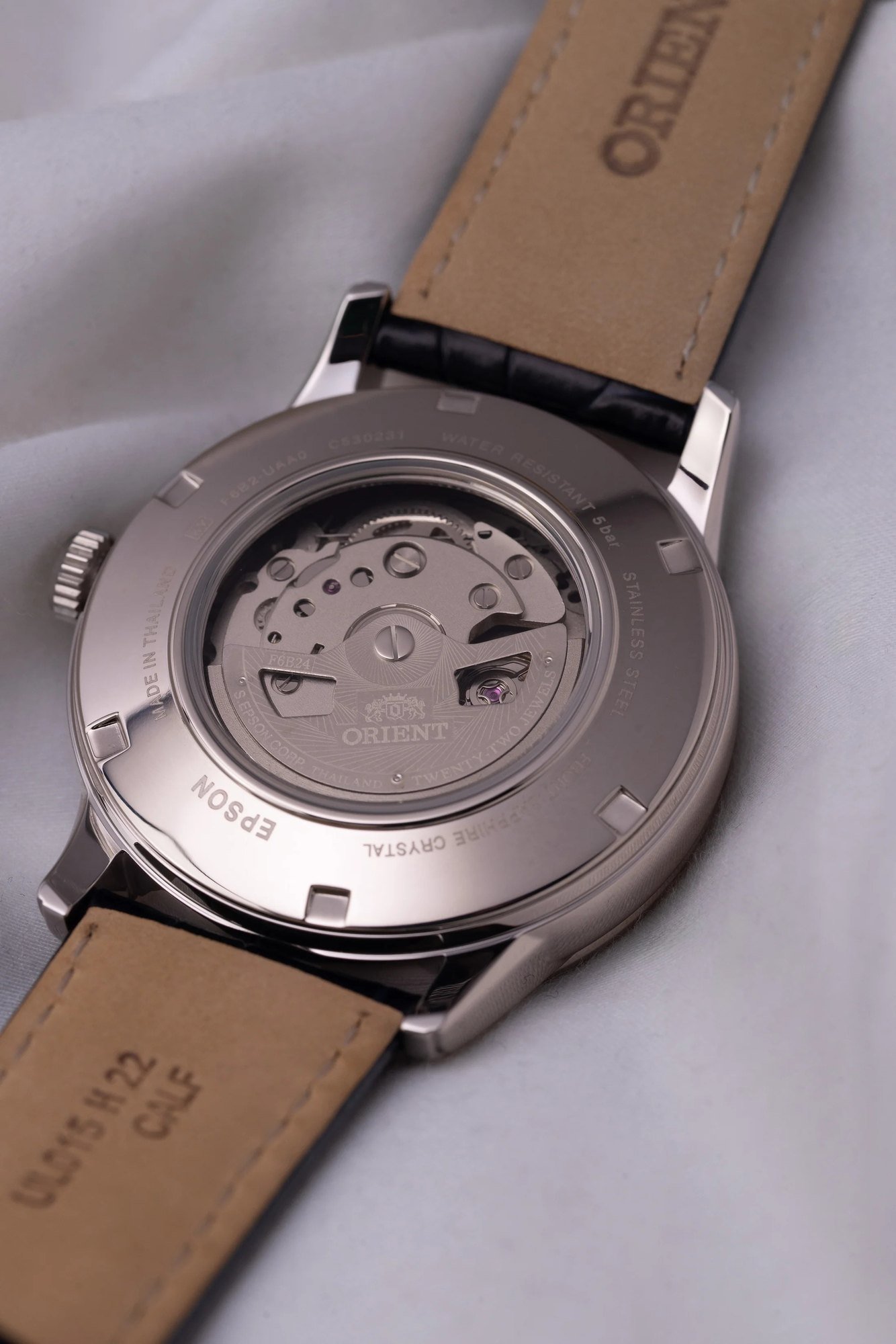 Orient Bambino Sun & Moon V3 Automático Azul Couro