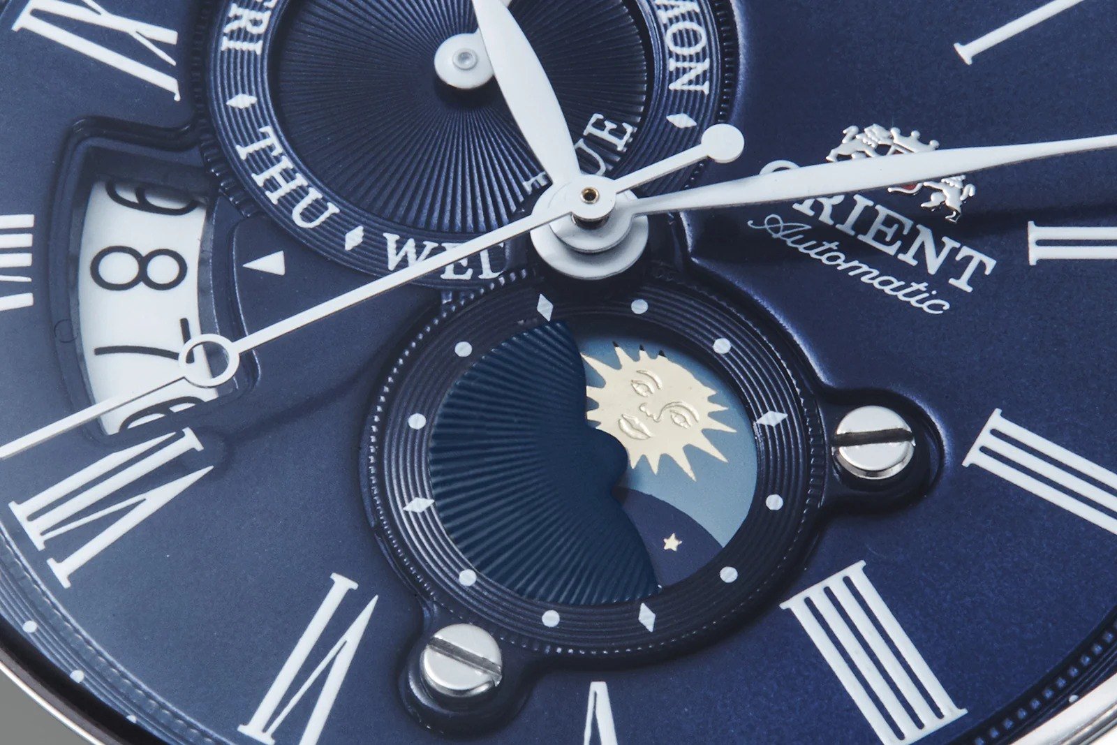 Orient Bambino Sun & Moon V3 Automático Azul Couro
