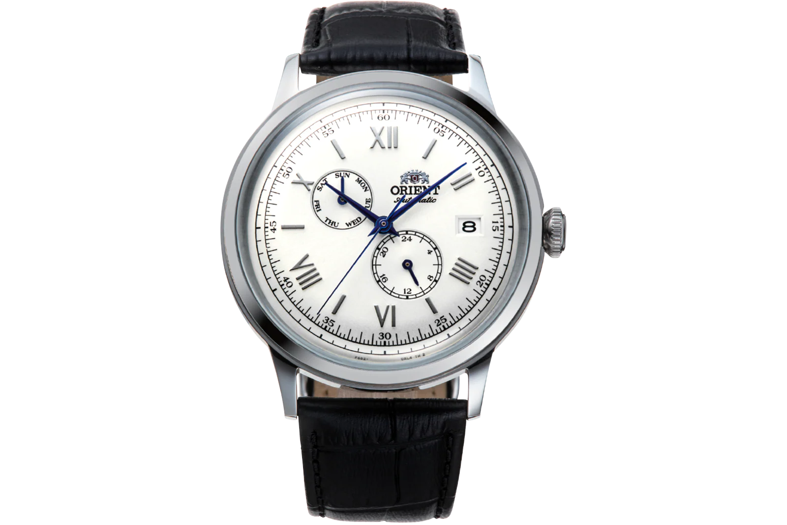 Orient Bambino V8 Multifunção Automático Branco Couro