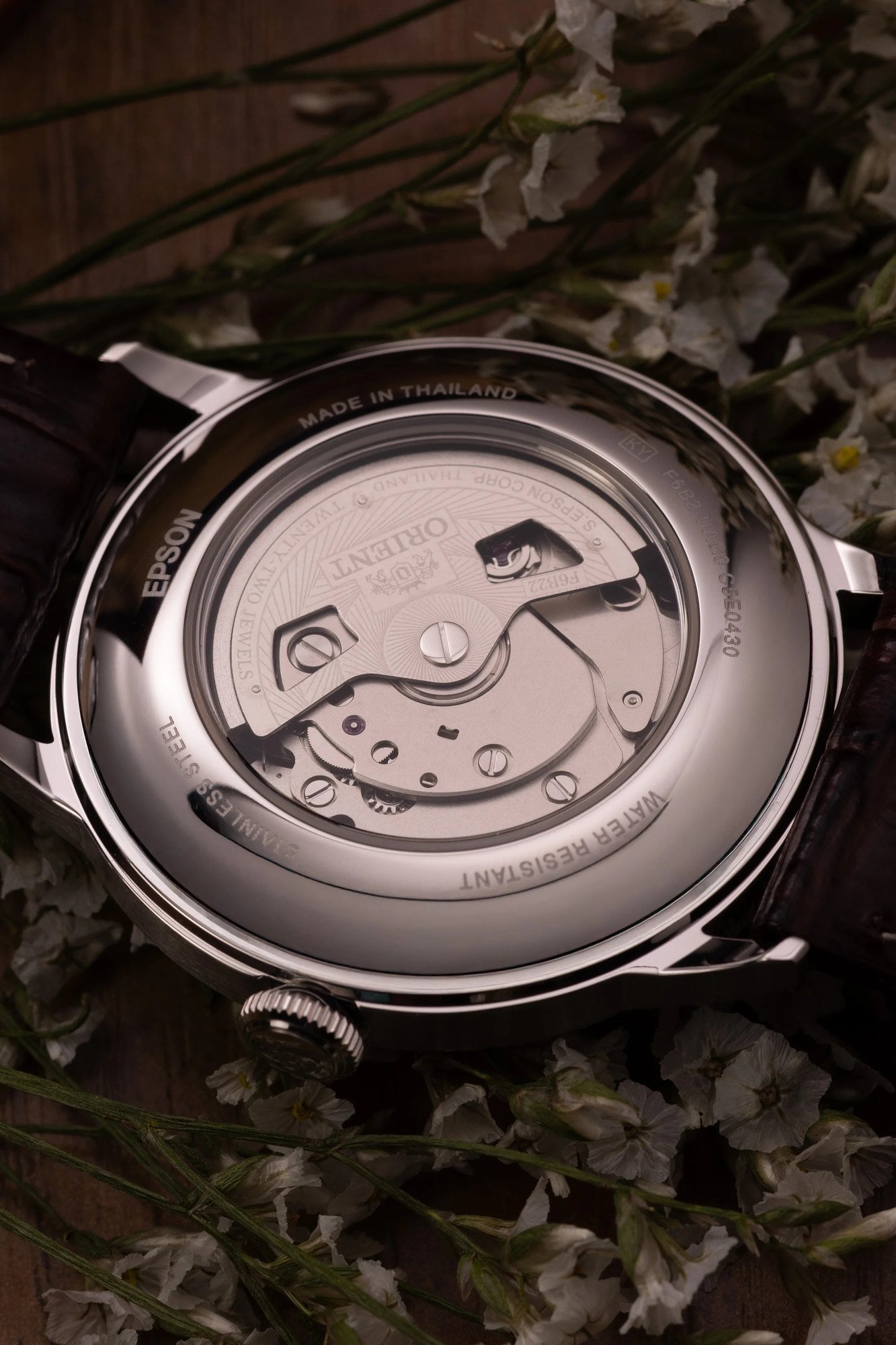 Orient Bambino V8 Multifunção Automático Vermelho Couro