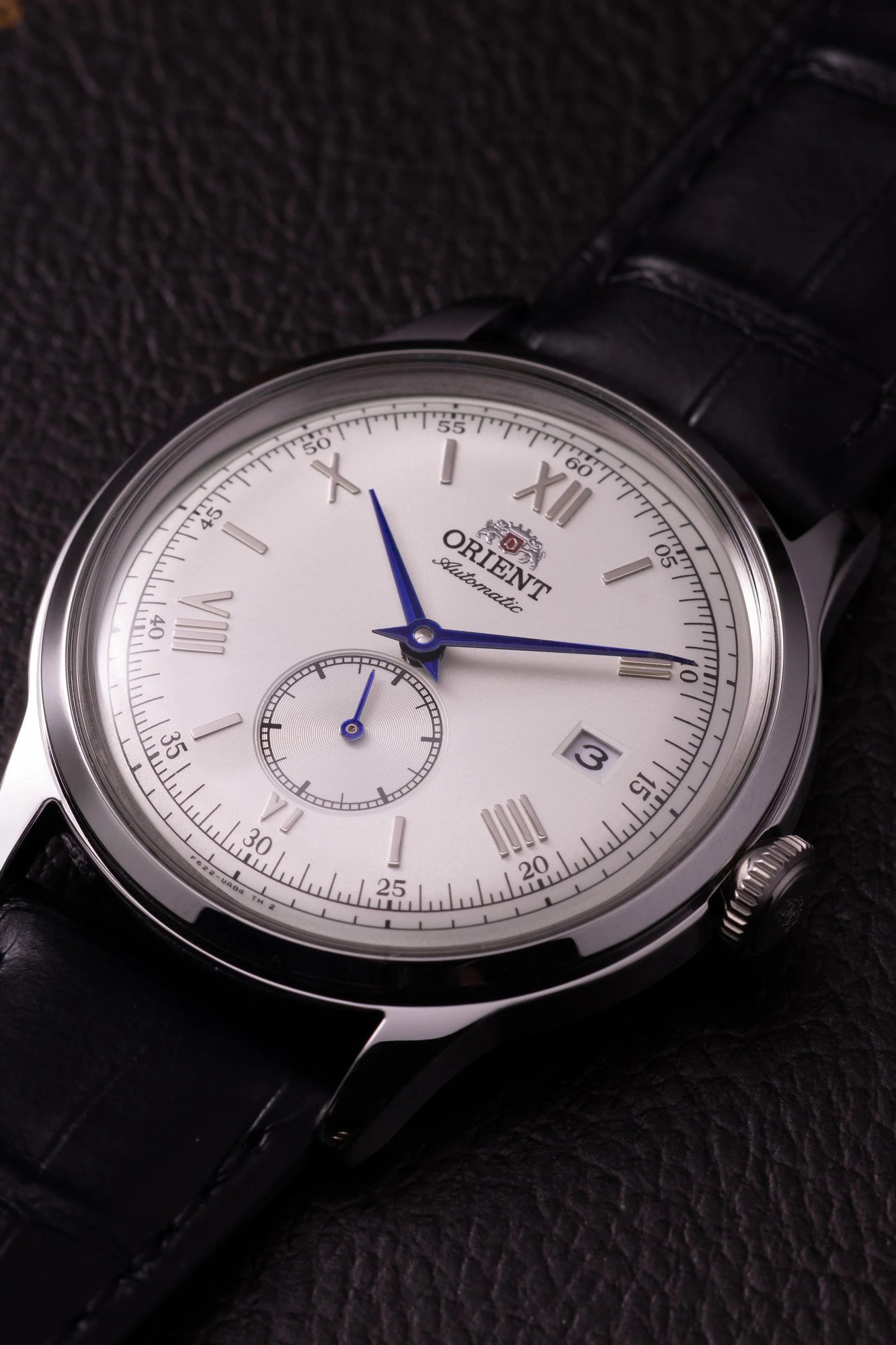 Orient Bambino V2 Small Seconds Automático Branco Couro