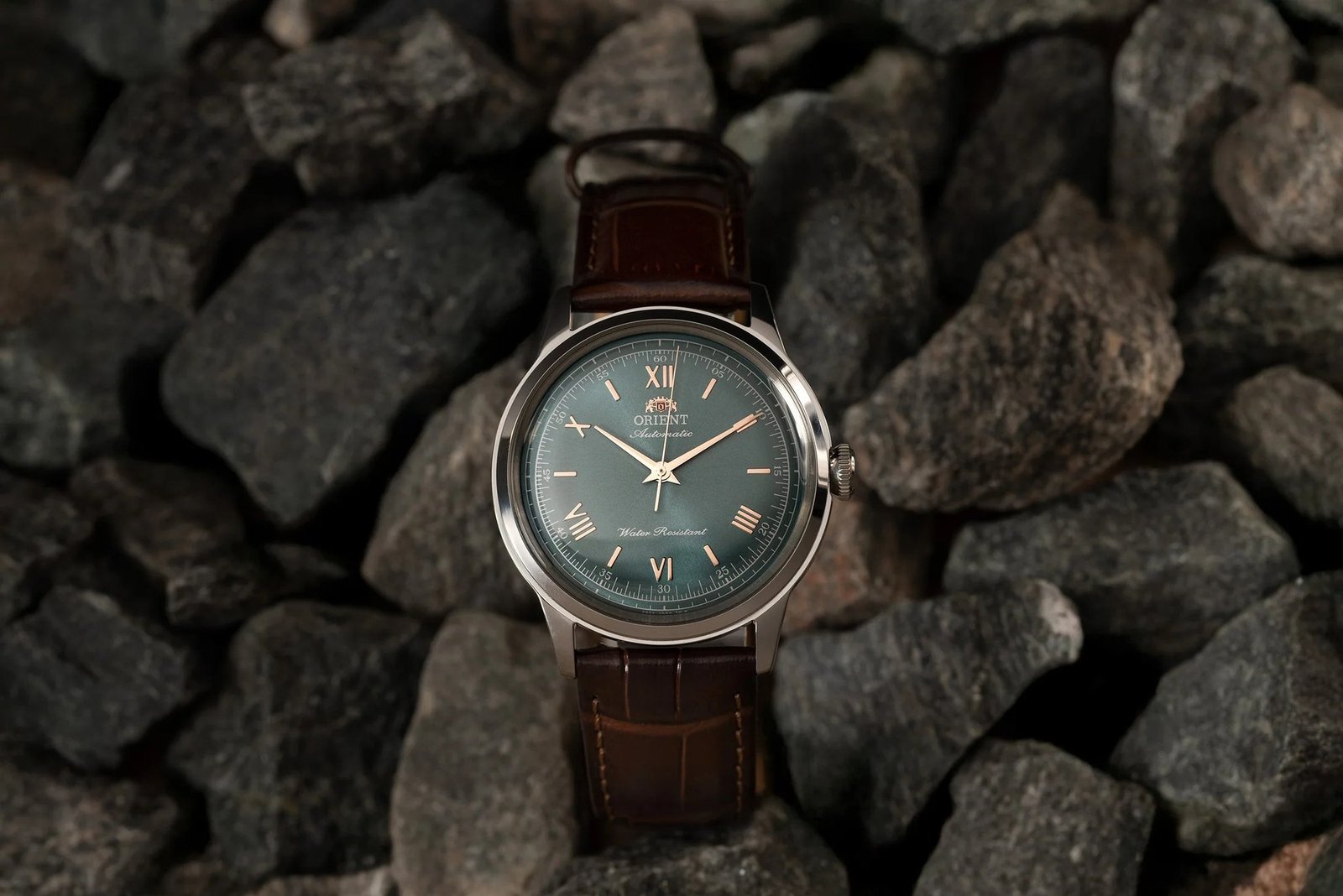 Orient Bambino V2 Automático Verde Couro